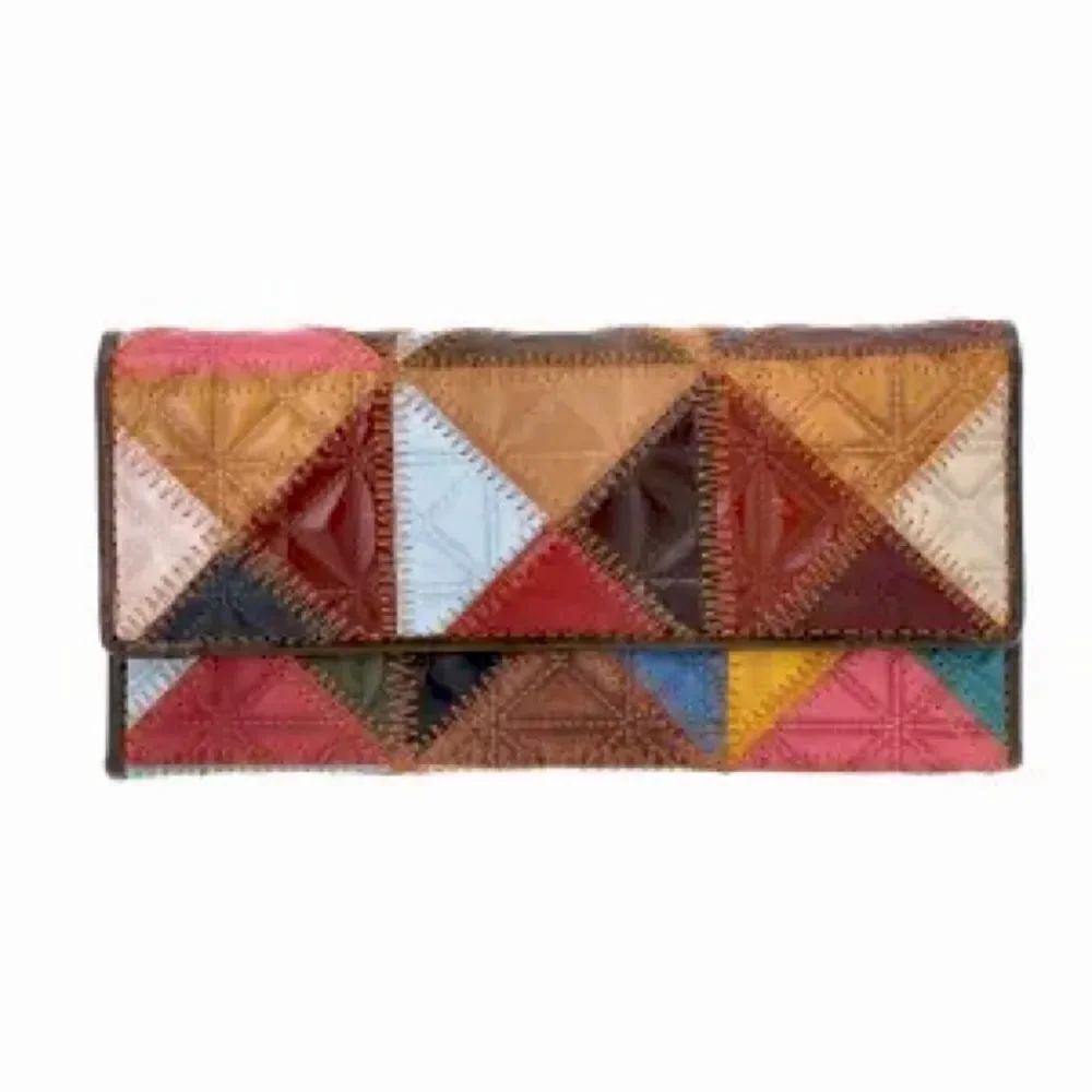 CHAOS Genuine Leather Multicolor Patchwork Wallet - Picture 2 of 5